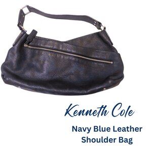 Kenneth Cole Navy Leather Handbag